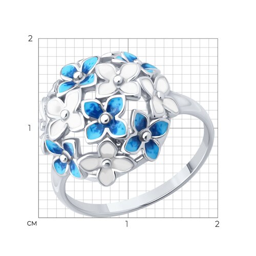 Кольцо из серебра с эмалью из серебро — вид 5