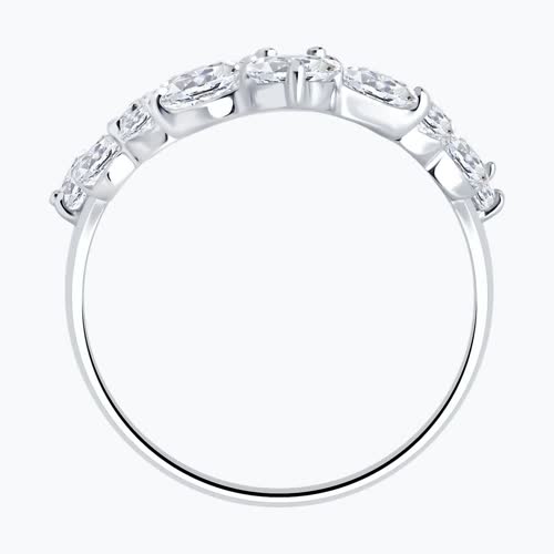 Кольцо из серебра с фианитами из серебро — вид 2