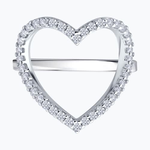 Кольцо из серебра с фианитами из серебро — вид 2