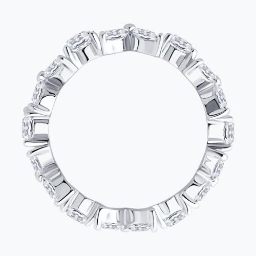 Кольцо из серебра с фианитами из серебро — вид 3