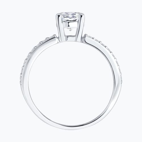 Кольцо из серебра с фианитами из серебро — вид 3