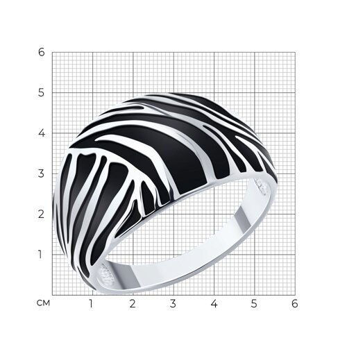 Кольцо из серебра с эмалью из серебро — вид 4