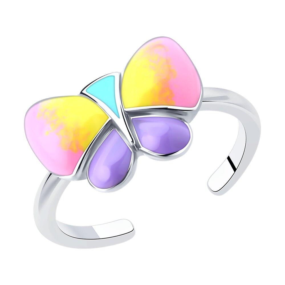 Кольцо из серебра с эмалью - видео на модели