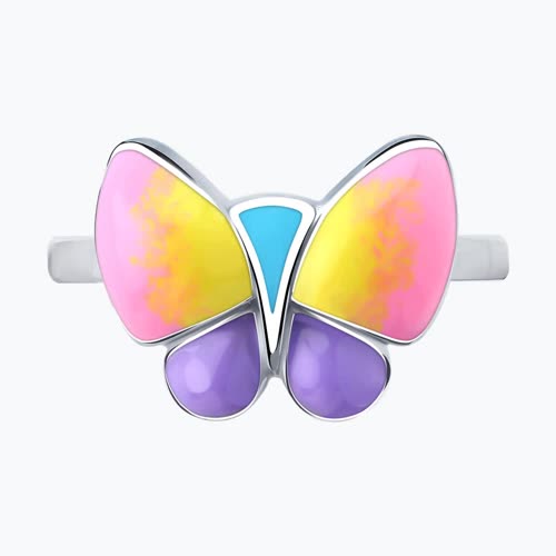 Кольцо из серебра с эмалью из серебро — вид 2