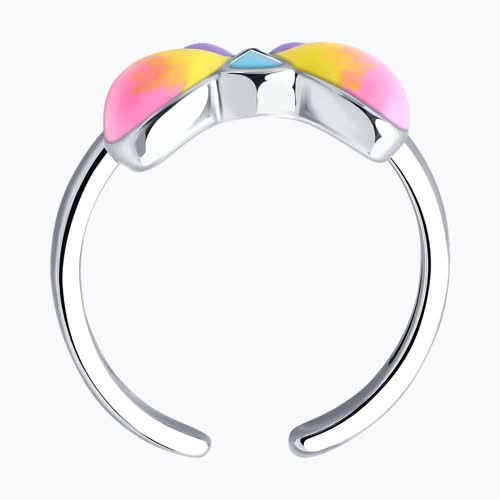 Кольцо из серебра с эмалью из серебро — вид 3