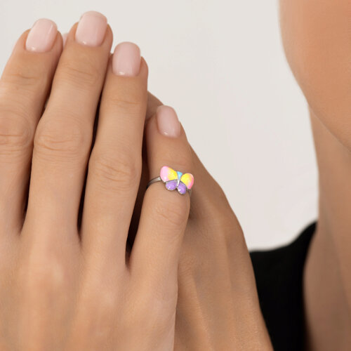 Кольцо из серебра с эмалью из серебро — вид 4