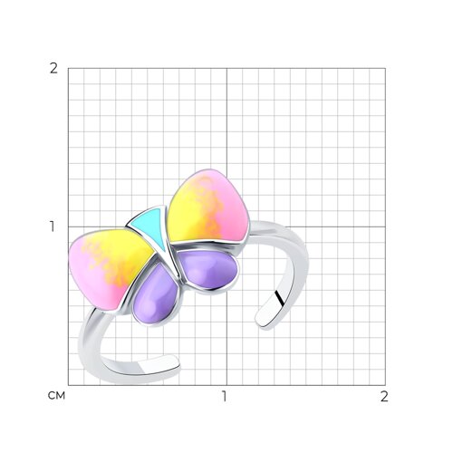 Кольцо из серебра с эмалью из серебро — вид 5