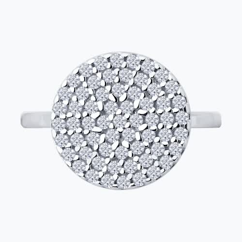 Кольцо из серебра с фианитами из серебро — вид 3