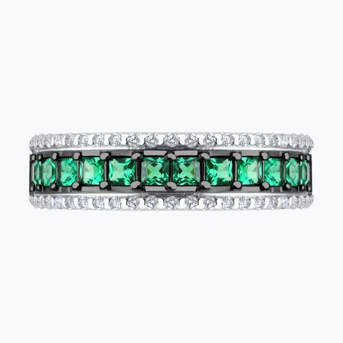 Кольцо из серебра с фианитами из серебро — вид 2