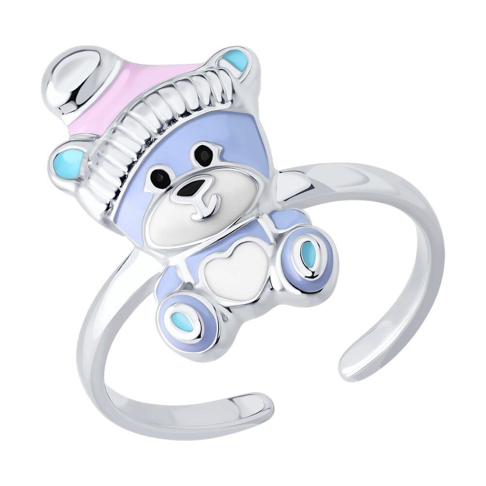 Кольцо из серебра с эмалью - видео на модели