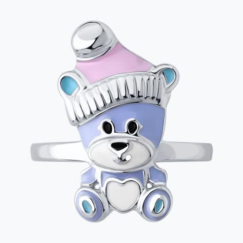 Кольцо из серебра с эмалью из серебро — вид 2