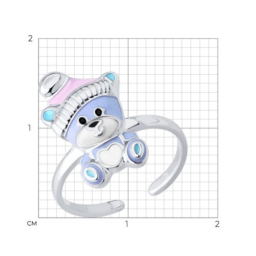 Кольцо из серебра с эмалью из серебро — вид 6