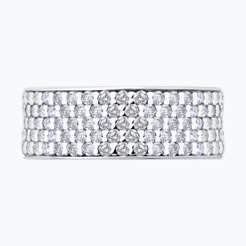 Кольцо из серебра с фианитами из серебро — вид 2