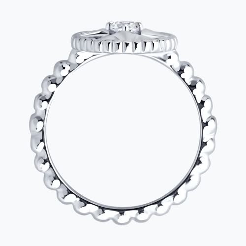 Кольцо из серебра с фианитом и эмалью из серебро — вид 3