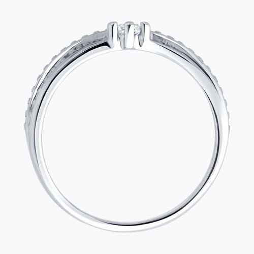 Кольцо из серебра с фианитами и эмалью из серебро — вид 3