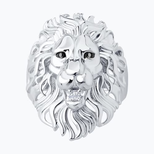 Кольцо из серебра с фианитами из серебро — вид 2