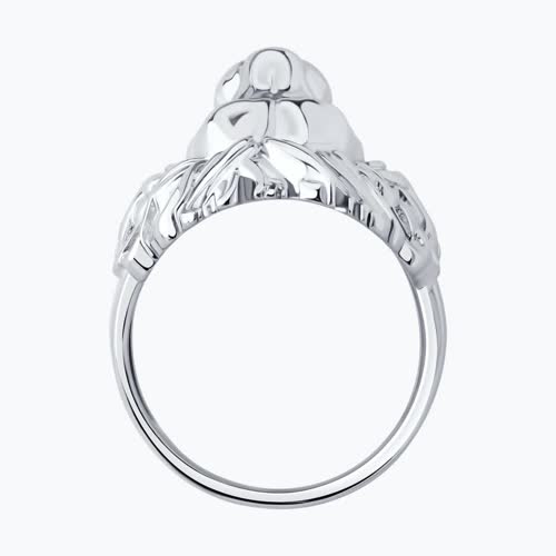 Кольцо из серебра с фианитами из серебро — вид 3