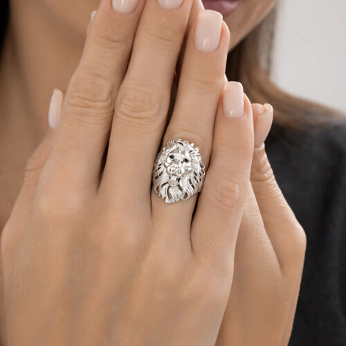 Кольцо из серебра с фианитами из серебро — вид 4