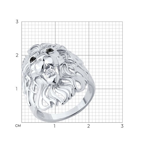 Кольцо из серебра с фианитами из серебро — вид 6