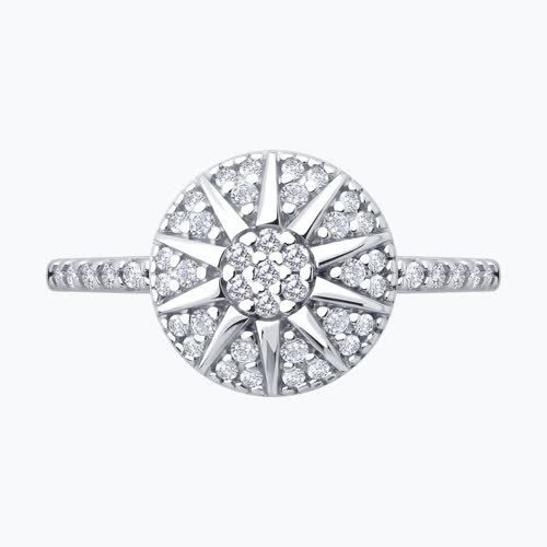 Кольцо из серебра с фианитами из серебро — вид 2