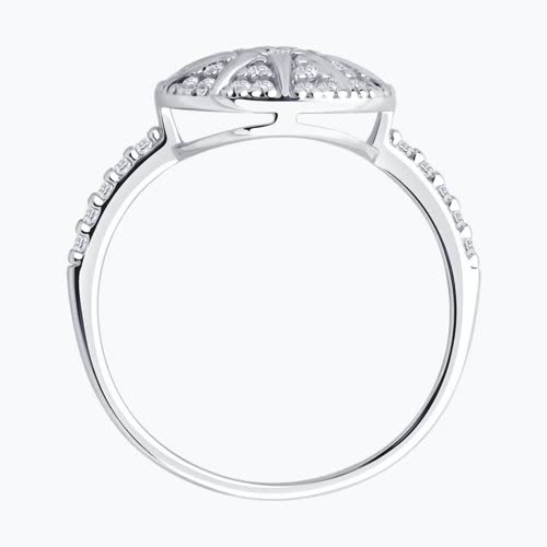 Кольцо из серебра с фианитами из серебро — вид 3