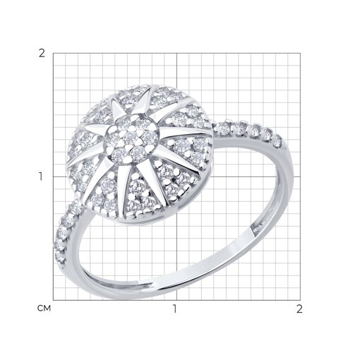 Кольцо из серебра с фианитами из серебро — вид 6