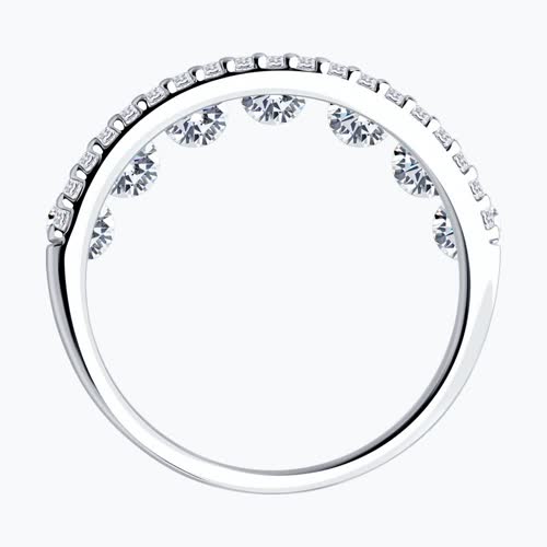 Кольцо из серебра с фианитами из серебро — вид 3