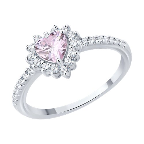 Кольцо из серебра с фианитами - видео на модели