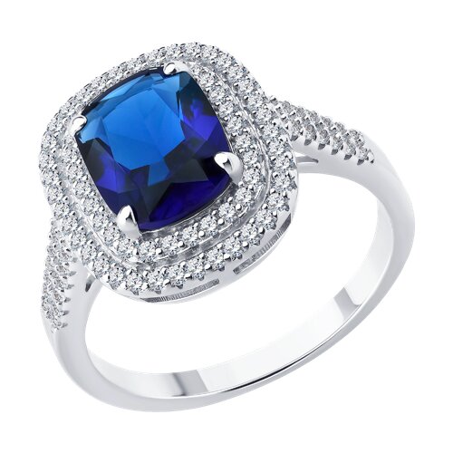 Кольцо из серебра с фианитами - видео на модели