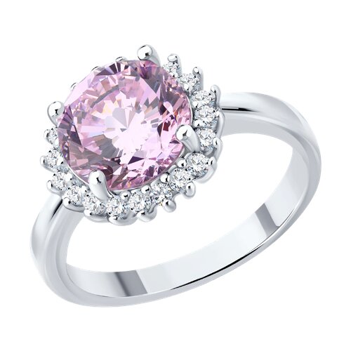 Кольцо из серебра с фианитами - видео на модели