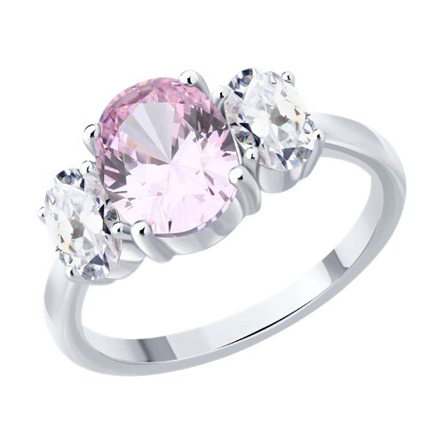 Кольцо из серебра с фианитами - видео на модели