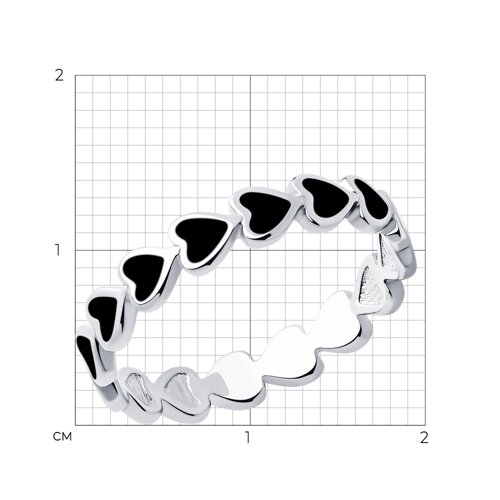 Кольцо из серебра с эмалью из серебро — вид 6