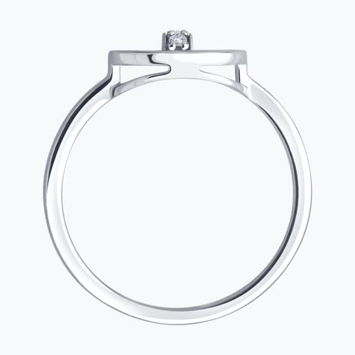 Кольцо из серебра с фианитами из серебро — вид 3