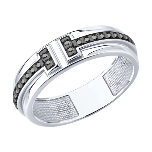 Кольцо из серебра с фианитами - видео на модели