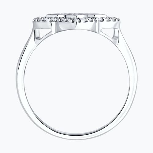 Кольцо из серебра с фианитами из серебро — вид 2