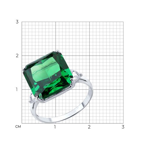 Кольцо из серебра с фианитами из серебро — вид 6