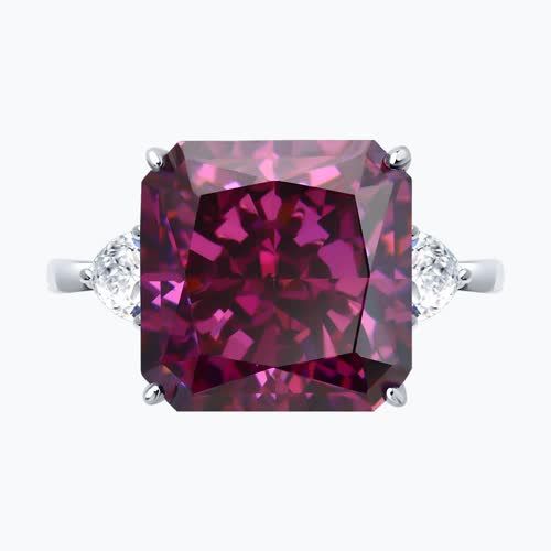 Кольцо из серебра с фианитами из серебро — вид 2