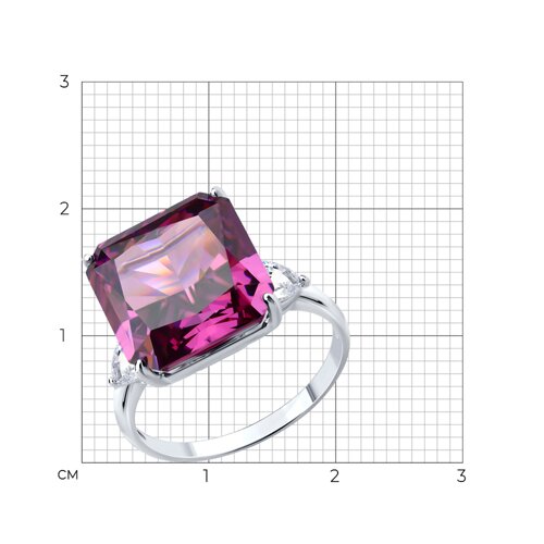 Кольцо из серебра с фианитами из серебро — вид 6