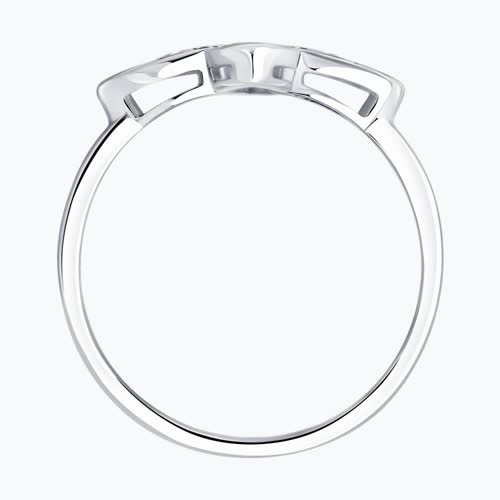 Кольцо из серебра с фианитами и эмалью из серебро — вид 2