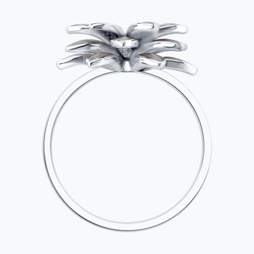 Кольцо из серебра с синтетическим жемчугом и эмалью из серебро — вид 3