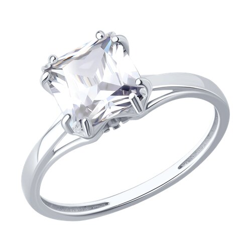 Кольцо из серебра с фианитами - видео на модели