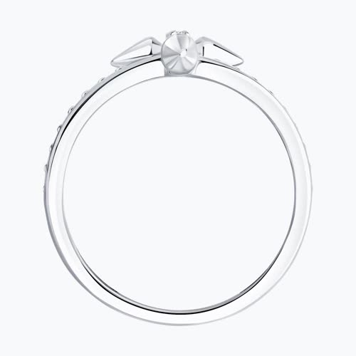 Кольцо из серебра с фианитами из серебро — вид 2