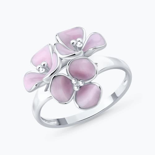 Кольцо из серебра с эмалью - видео на модели