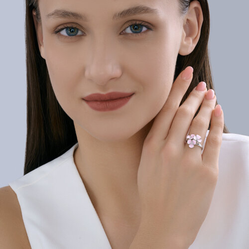 Кольцо из серебра с эмалью из серебро — вид 4