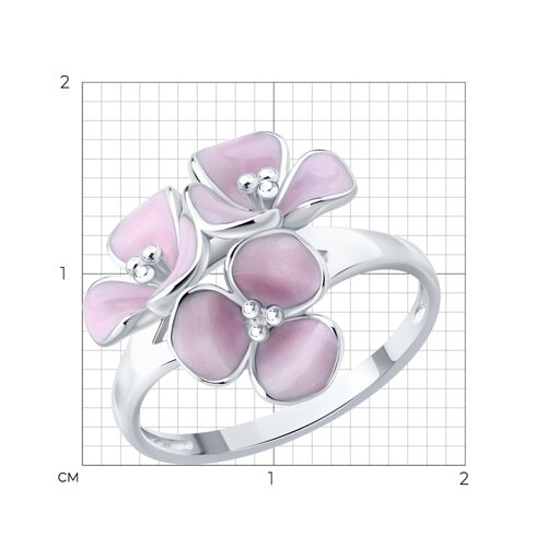 Кольцо из серебра с эмалью из серебро — вид 5