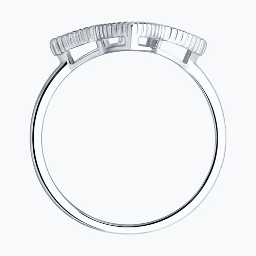 Кольцо из серебра с фианитами и эмалью из серебро — вид 2