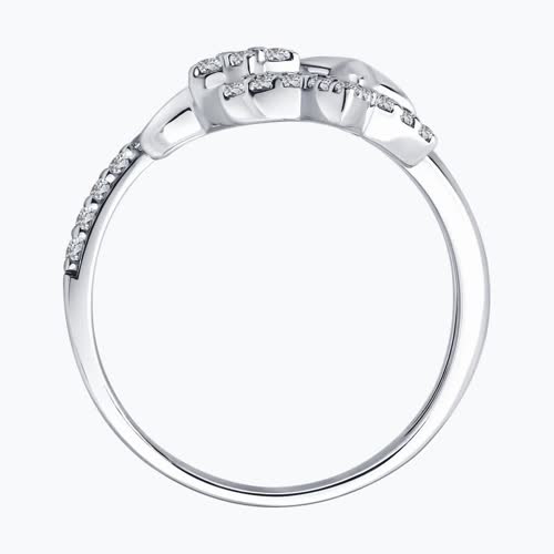 Кольцо из серебра с фианитами из серебро — вид 2