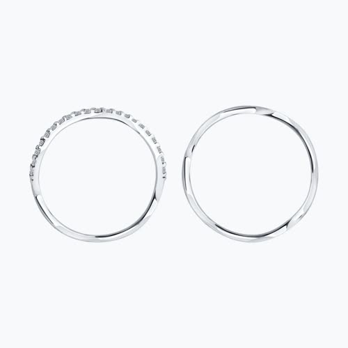 Кольцо из серебра с фианитами из серебро — вид 3