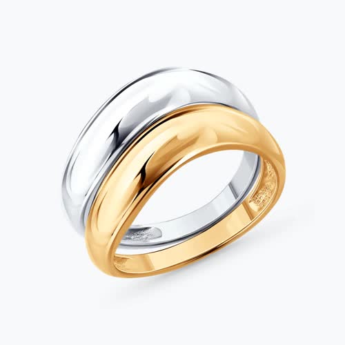 Кольцо из золочёного серебра - видео на модели