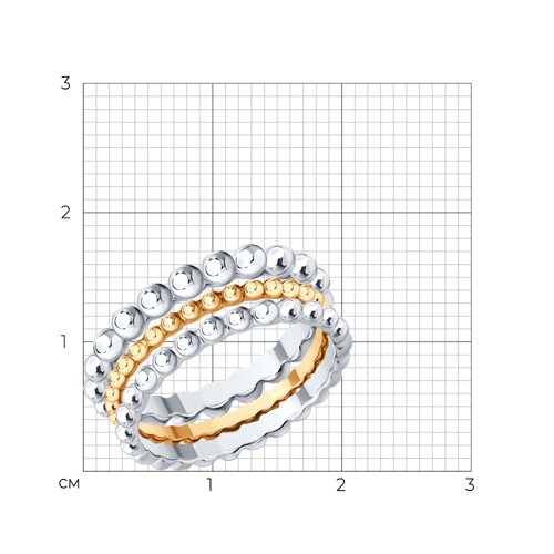 Кольцо из золочёного серебра из серебро — вид 5